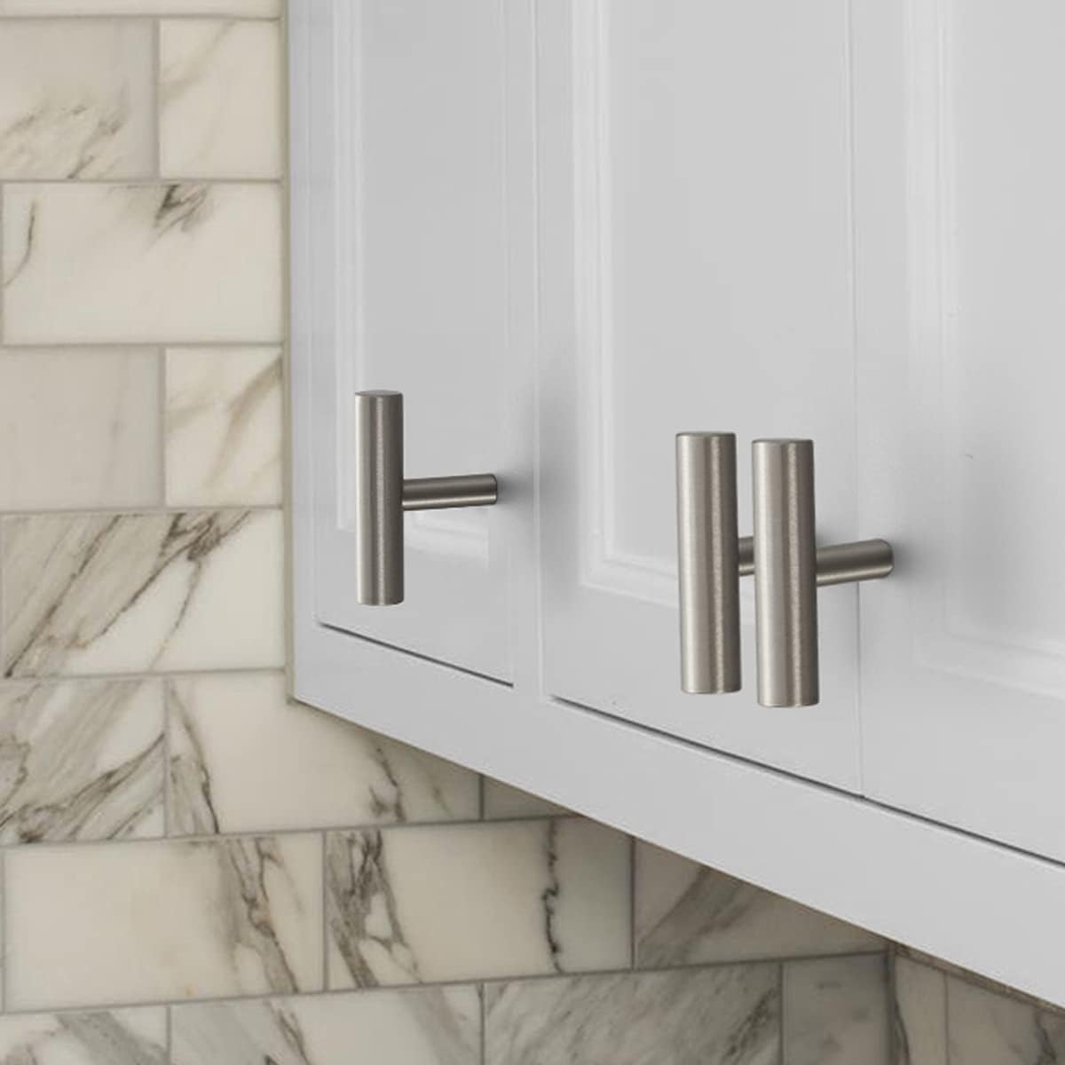 (30 Pack)Probrico Euro Bar Cabinet Knobs Satin Nickel Kitchen Cabinet Knobs Stainless Steel Furniture Cabinet Hardware Drawer Dresser Handles Pulls (30 Pack)Probrico Euro Bar Cabinet Knobs Satin Nickel Kitchen Cabinet Knobs Stainless Steel Furniture Cabinet Hardware Drawer Dresser Handles Pulls