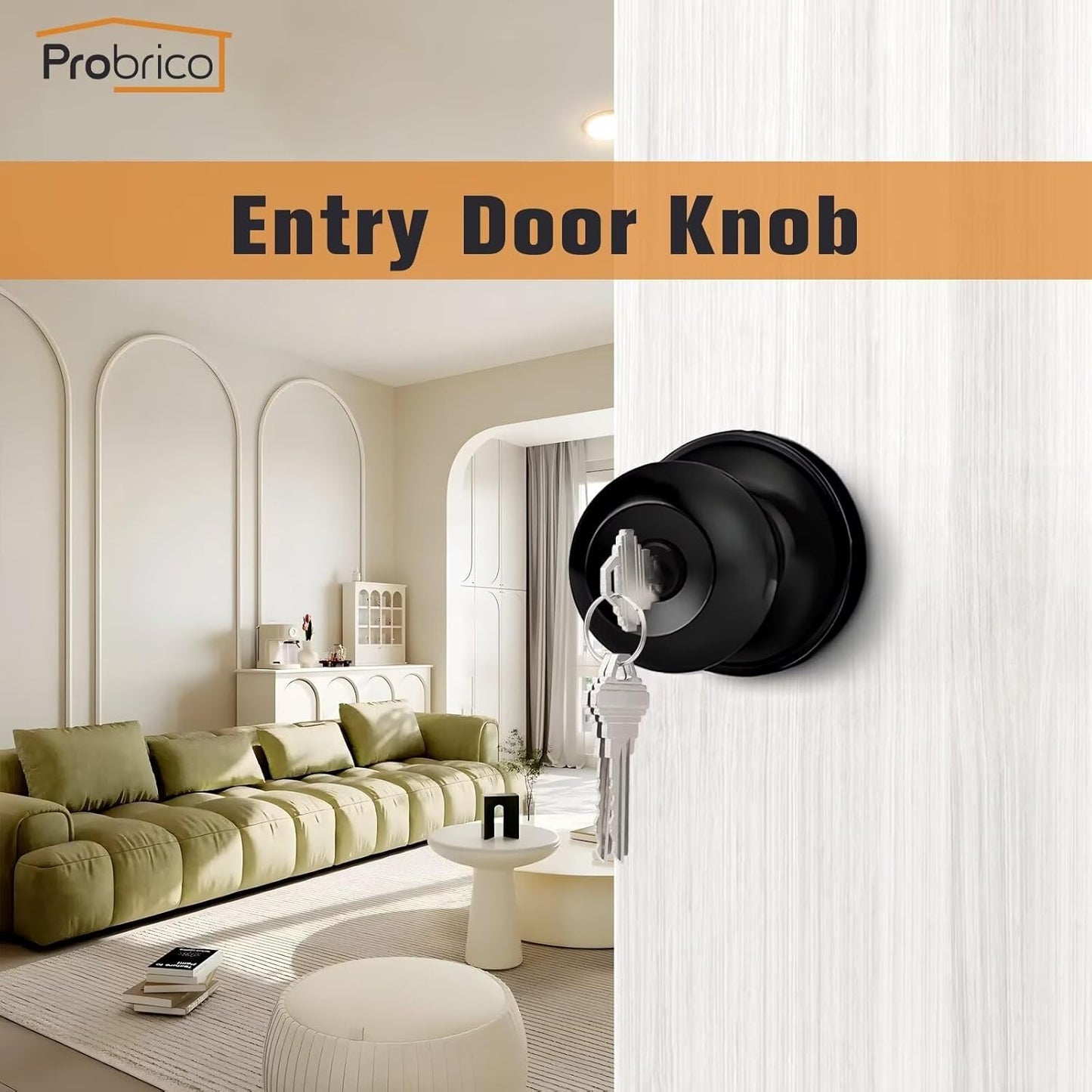 Probrico Keyed Alike Entry Door Knobs