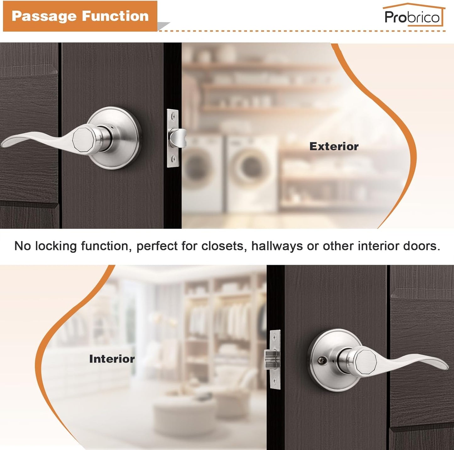 Passage Function Door Handles