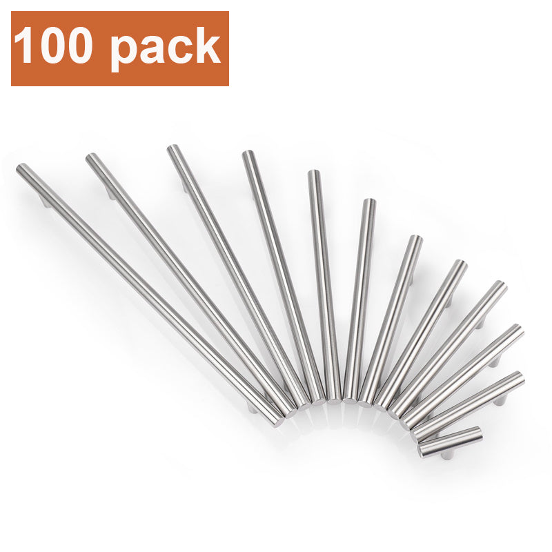 Probrico Stainless Steel Cabinet Handle Brushed Nickel Kitchen Hardware Drawer Pulls 100 Packs 2"-15" PD201HSS - Probrico