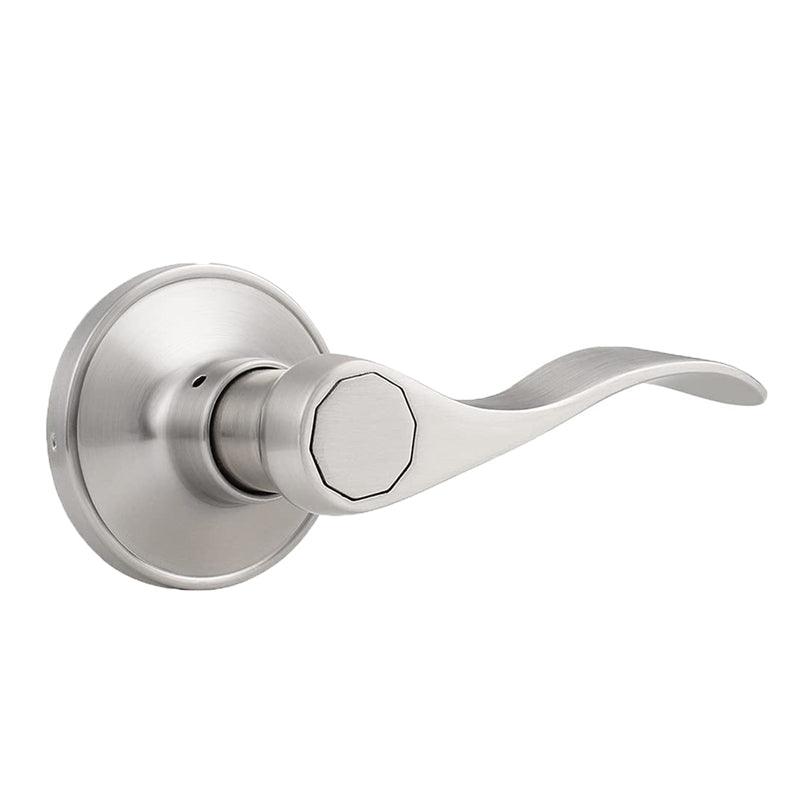 Wave Style Door Handle Keyed Entrance/Privacy/Passage/Dummy Door Lock Levers Satin Nickel Finish DL12061SN - Probrico