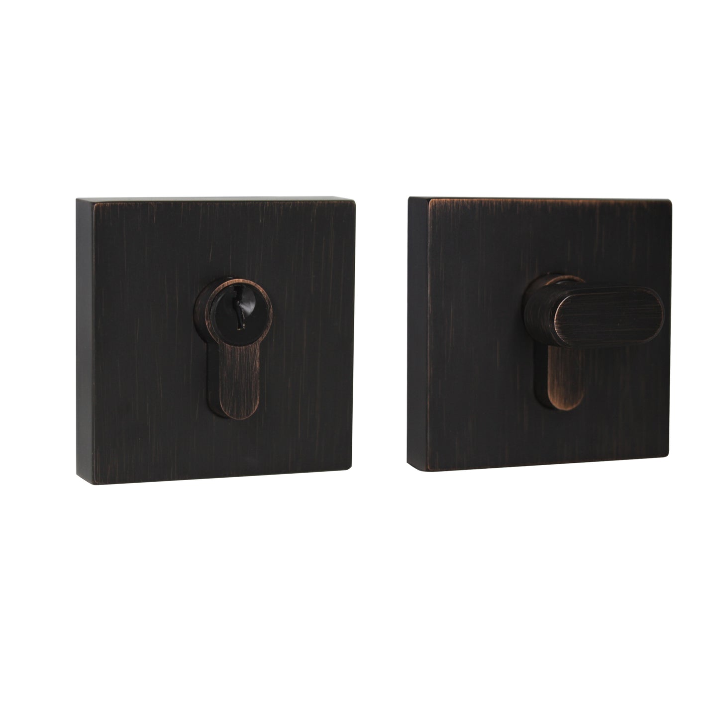 Square Design Door Deadbolt with Single Cylinder Lock Oil Rubbed Bronze Finish DLD105ORB - Probrico