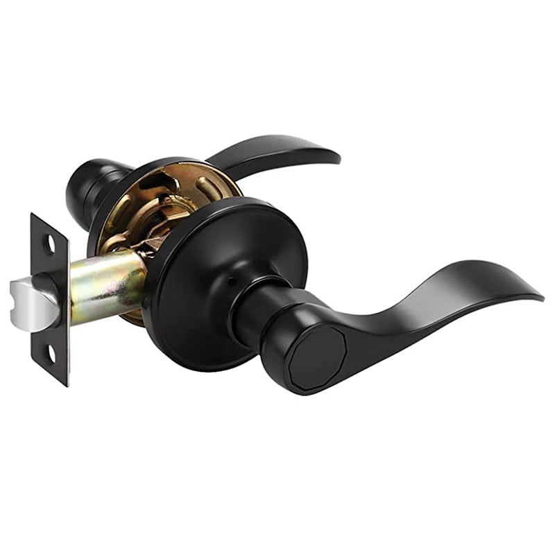 Black Door Handles Wave Style Levers, Entry Keyed/Privacy Lock/Passage/Dummy Function DL12061BK - Probrico