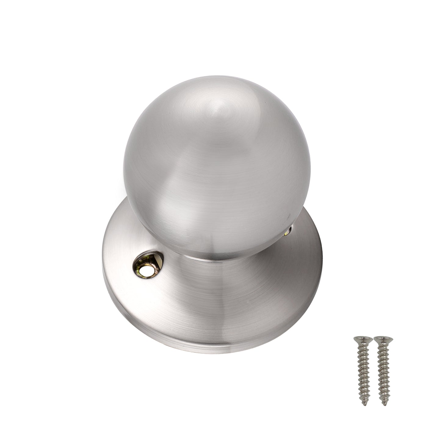 Single Connect Rod Round Ball Knobs Entrance/Privacy/Passage/Dummy Door Lock Knob, Satin Nickel Finish DL5763SN - Probrico