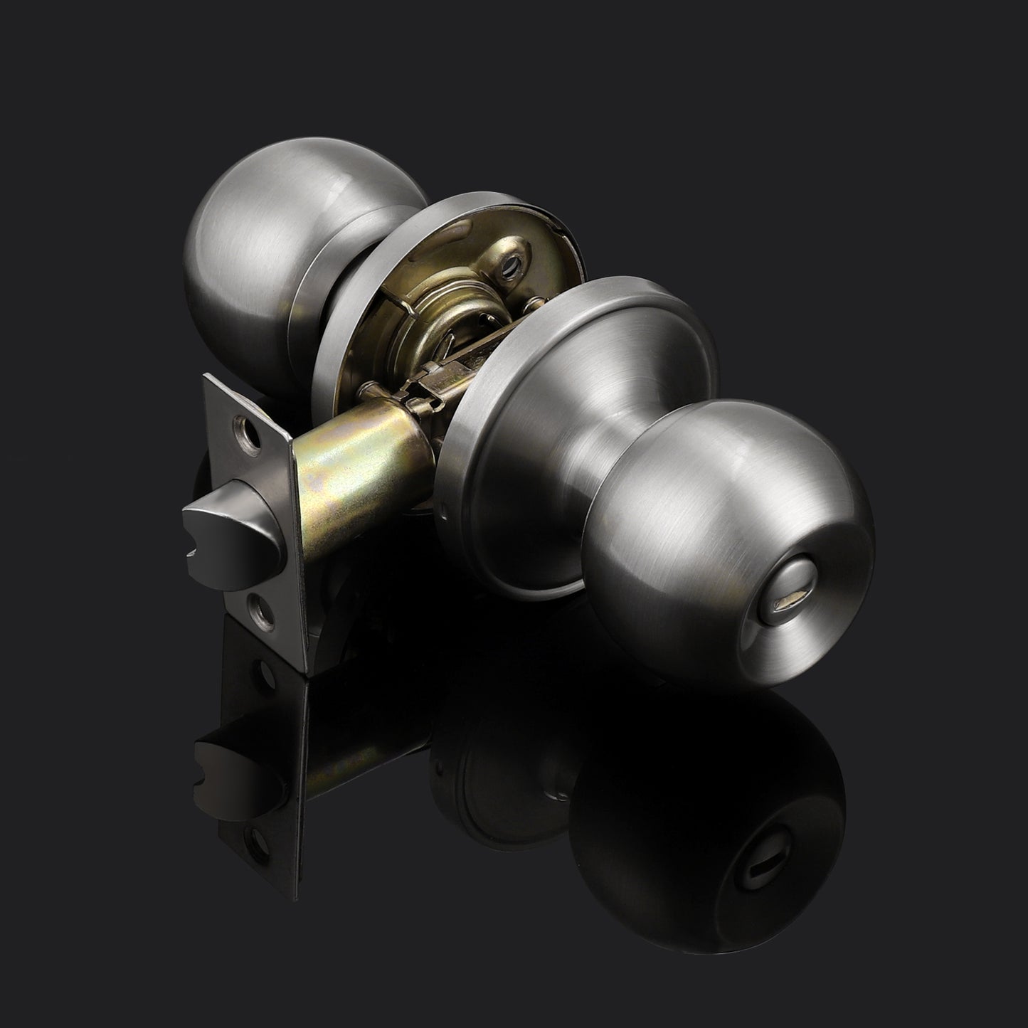 Satin Nickel Round Ball Knobs Keyed Entry/Privacy/Passage/Dummy Door Lock Knob, Satin Nickel Finish DL607SN - Probrico