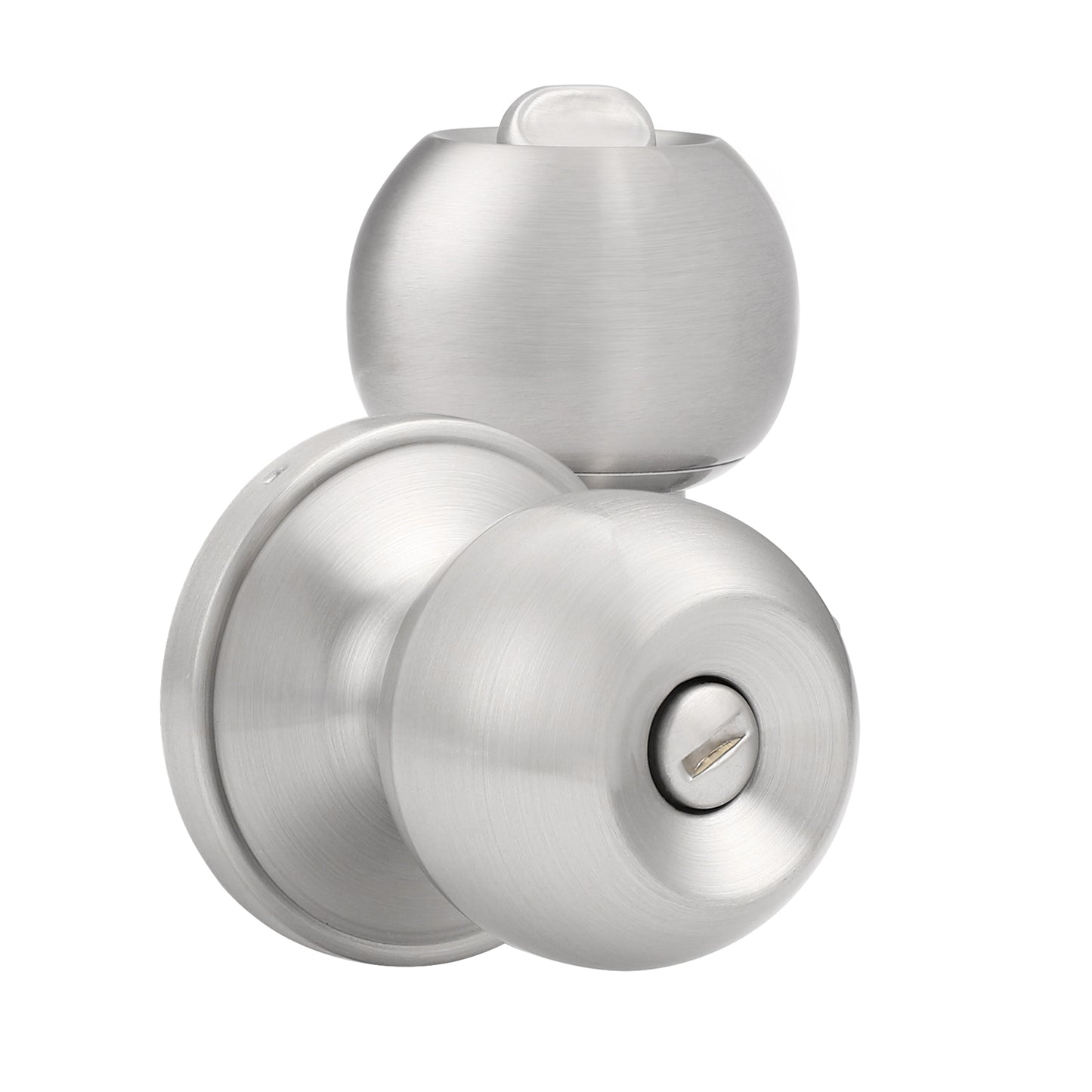 Satin Nickel Round Ball Knobs Keyed Entry/Privacy/Passage/Dummy Door Lock Knob, Satin Nickel Finish DL607SN - Probrico