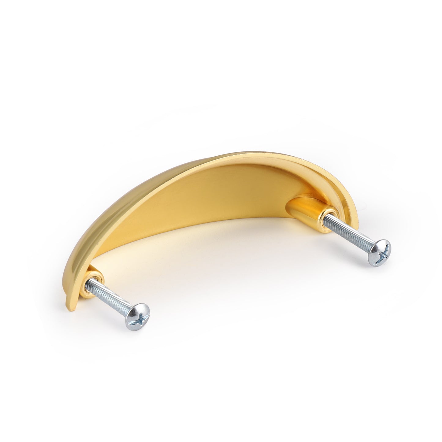 Cup Pull Knobs Gold Finish Shell Style Cabinet Handles 3 inch 76mm PD82981HGD - Probrico
