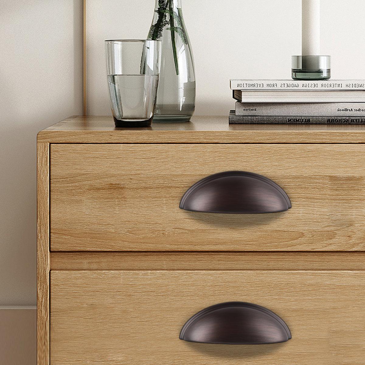 Bin Cup Drawer Pulls 76mm 3inch Hole Centers Kitchen Cabinets Hardware PD82981 - Probrico