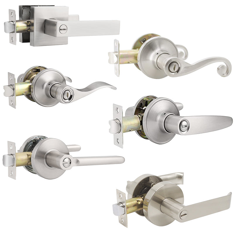 Probrico Door Handles Satin Nickel Finish, Black Finish and Oil Rubbed Bronze Door Levers 10 Packs - Probrico