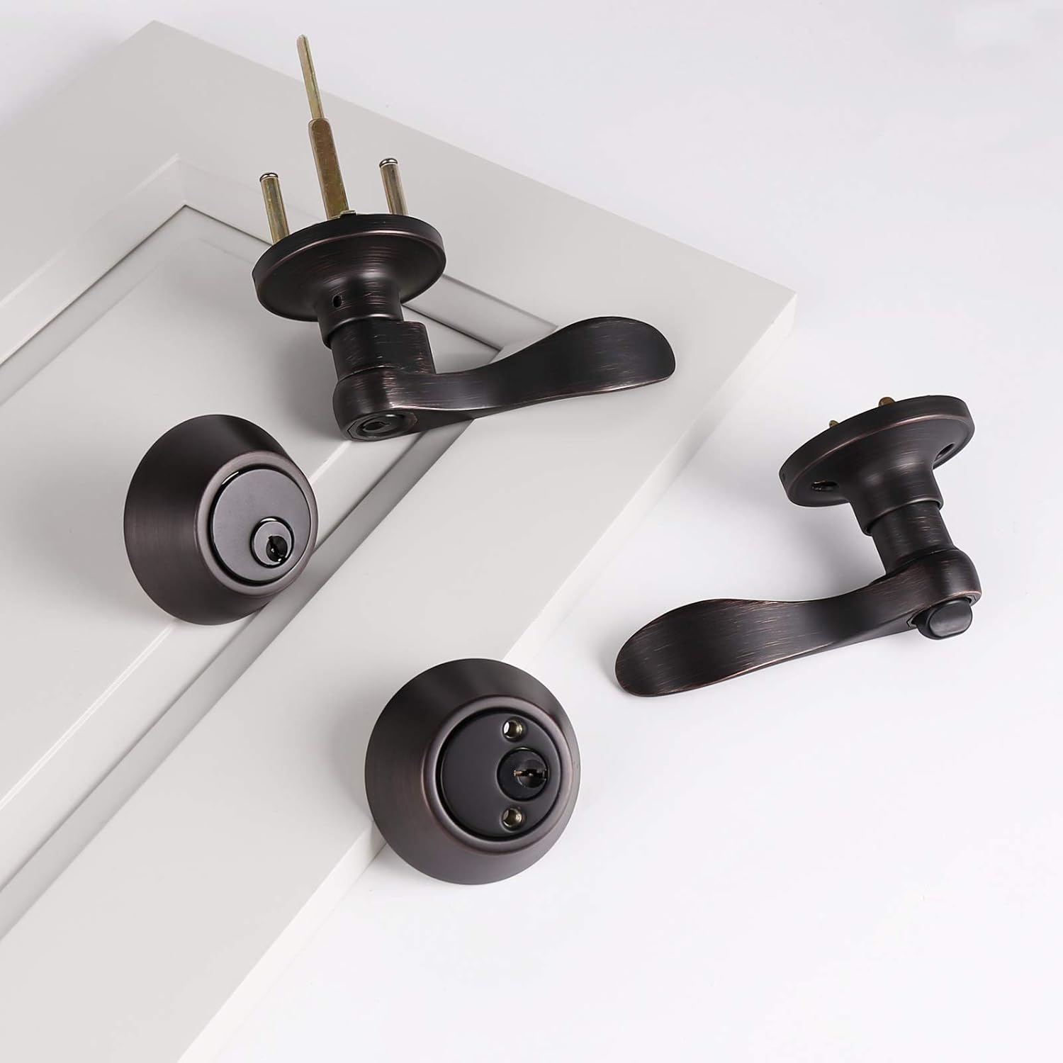 Oil Rubbed Bronze Finish Front Handlesets