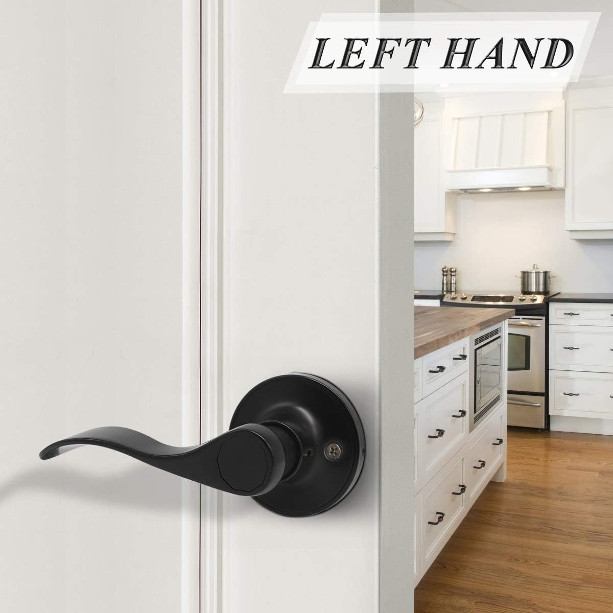 Single Dummy Door Levers Black Finish, Left or Right Handed Door Handles DL12061BKDM
