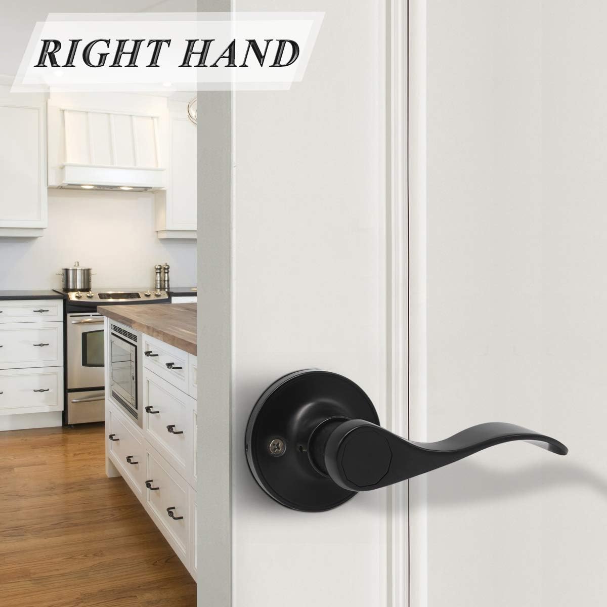 Single Dummy Door Levers Black Finish, Left or Right Handed Door Handles DL12061BKDM