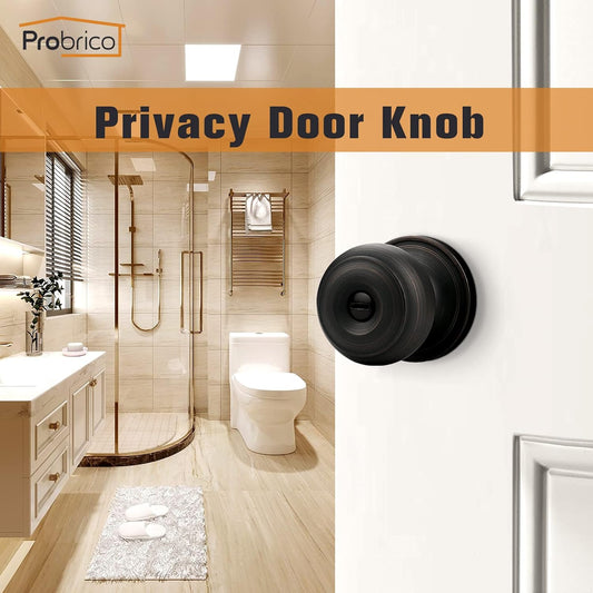Flat Ball Knobs Keyed Alike/Entry Keyed/Privacy/Passage/Dummy Door Lock Knob, Oil Rubbed Bronze Finish DL609ORB