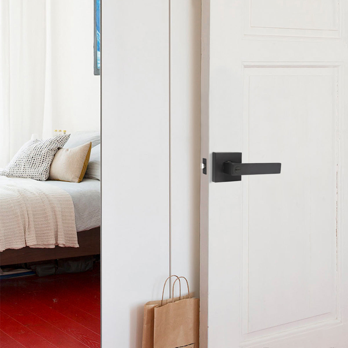 Heavy Duty Door Levers Locks Black Finish Keyed Alike/Keyed/Privacy/Pa ...