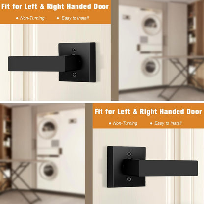 Black Finish Door Handles with crews on surface