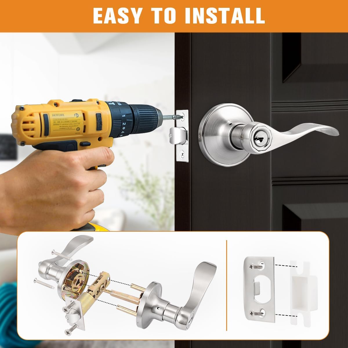 Satin Nickel Door Locks