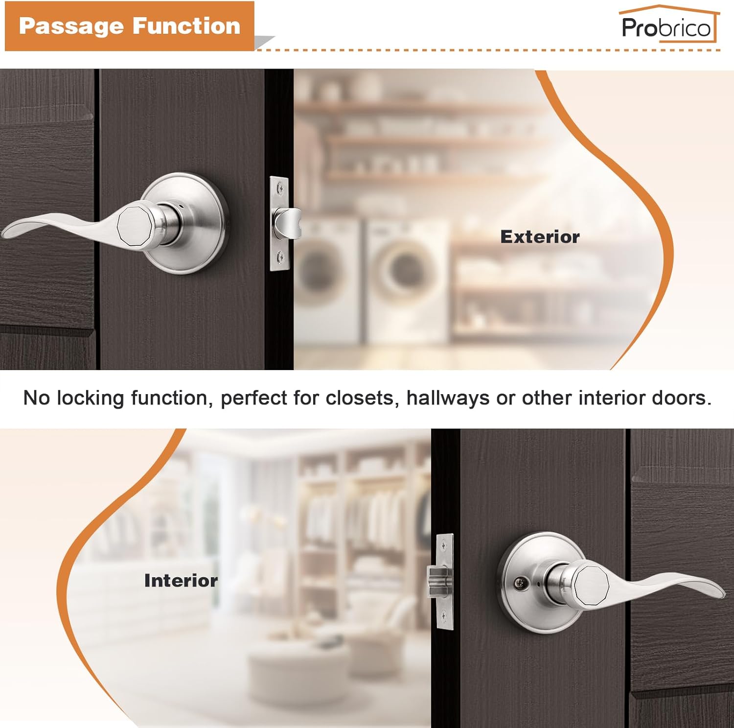 Passage Function Door Handles