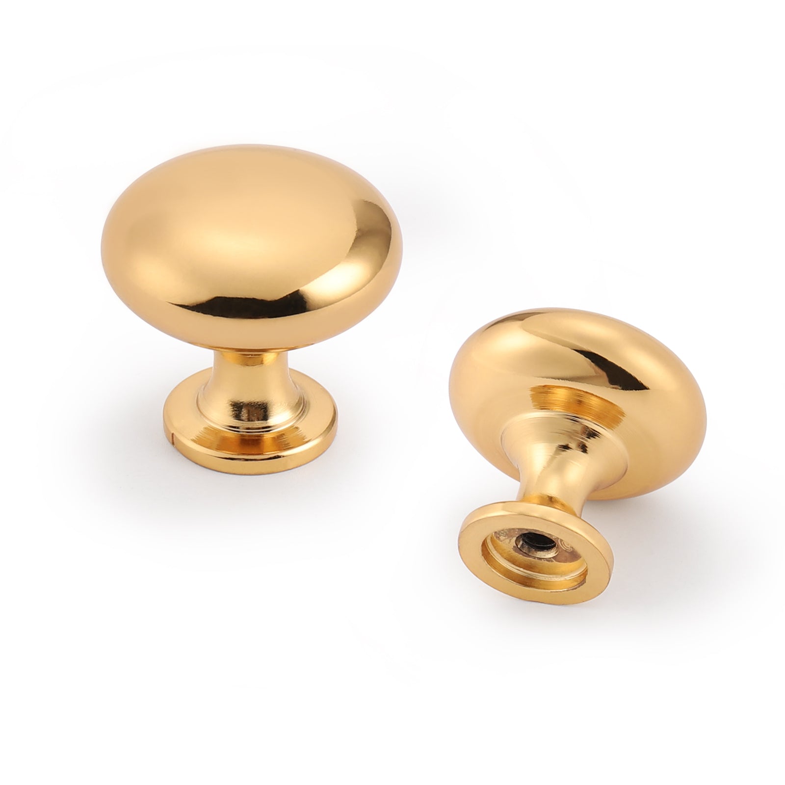ZOCONE 12 Pcs Gold Drawer Knobs 29mm Round Cabinet Knobs With 12 Screws & 1 Double-Ended Dual-Purpose Screwdriver Gold Knobs For Drawers Handles For Cupboard Wardrobe Furniture-Minimalism