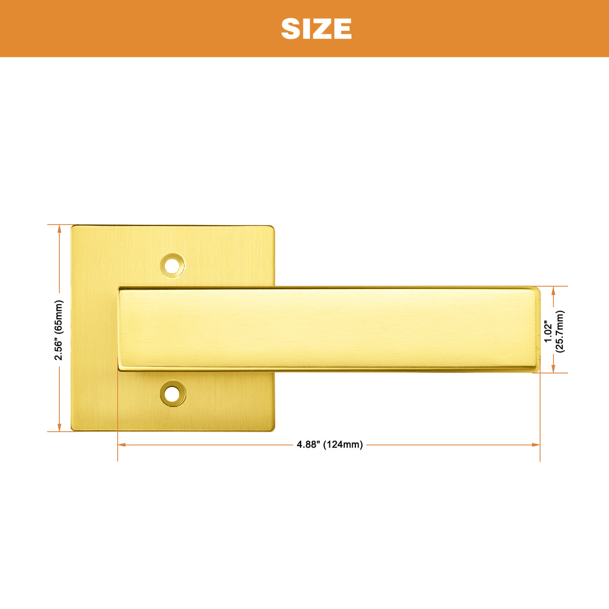 Heavy Duty Door Levers Locks Gold Finish Keyed Alike/Keyed Dummy Door ...