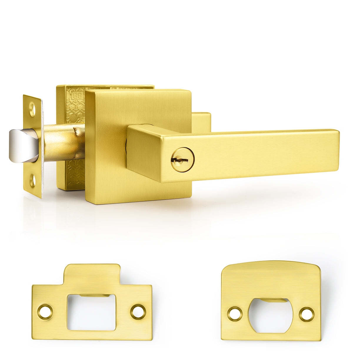Heavy Duty Door Levers Locks Gold Finish Keyed Alike/Keyed Dummy Door ...