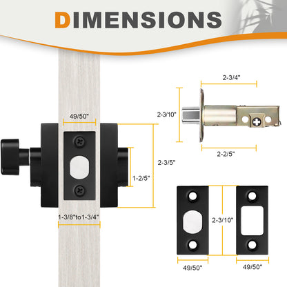 Square Design Door Deadbolt with Single Cylinder Lock Black Finish DLD105BK