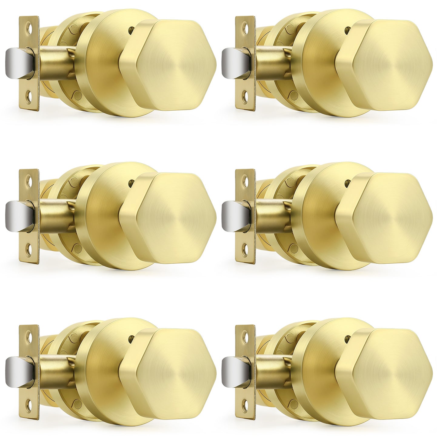 Brushed Brass Door Knobs