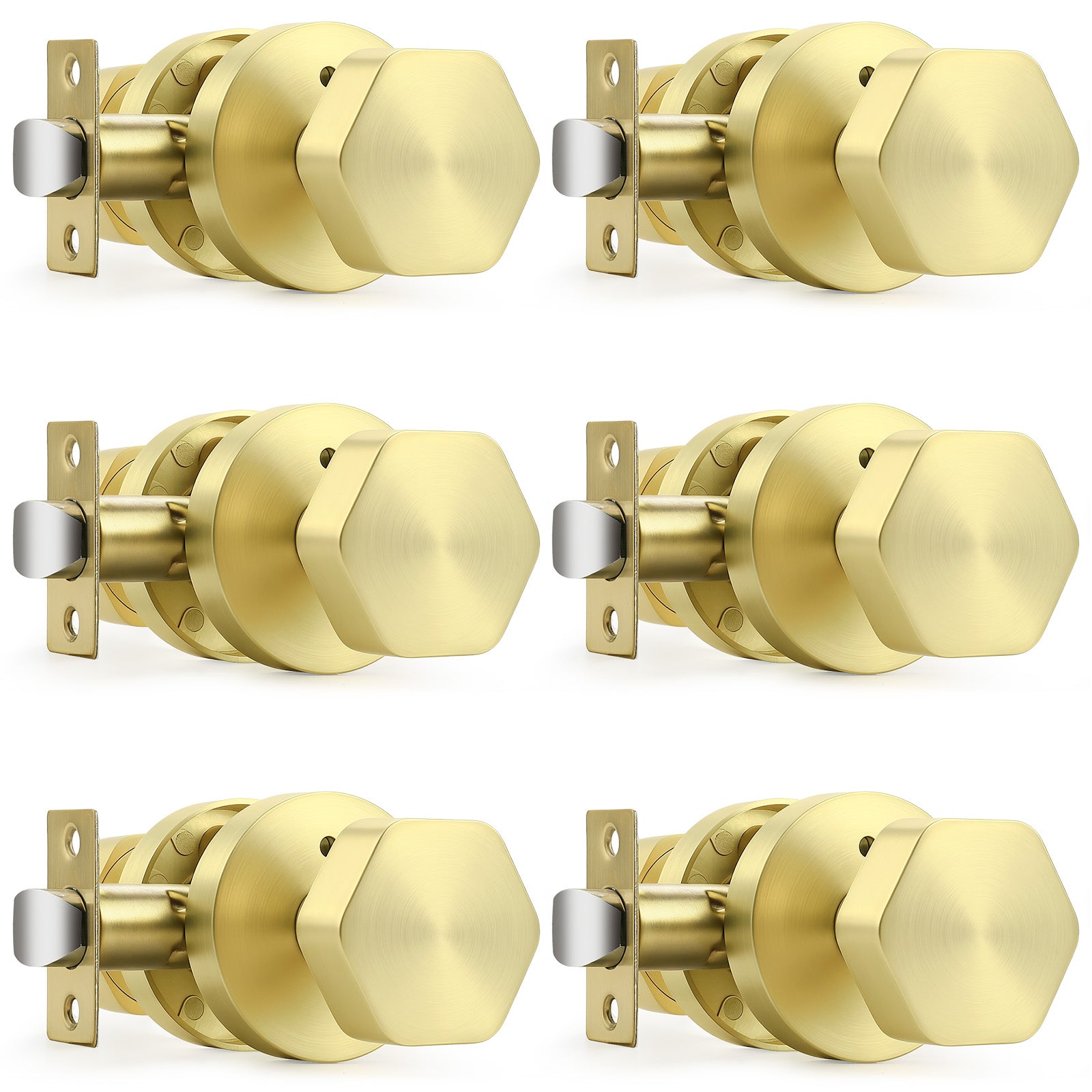 Brushed Brass Door Knobs