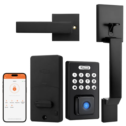 Probrico Smart Keyless Entry Door Lock Deadbolt, Front Door Lock Set with Fingerprint Deadbolt, Electronic Digital Keypad Deadbolt Lock 991/993