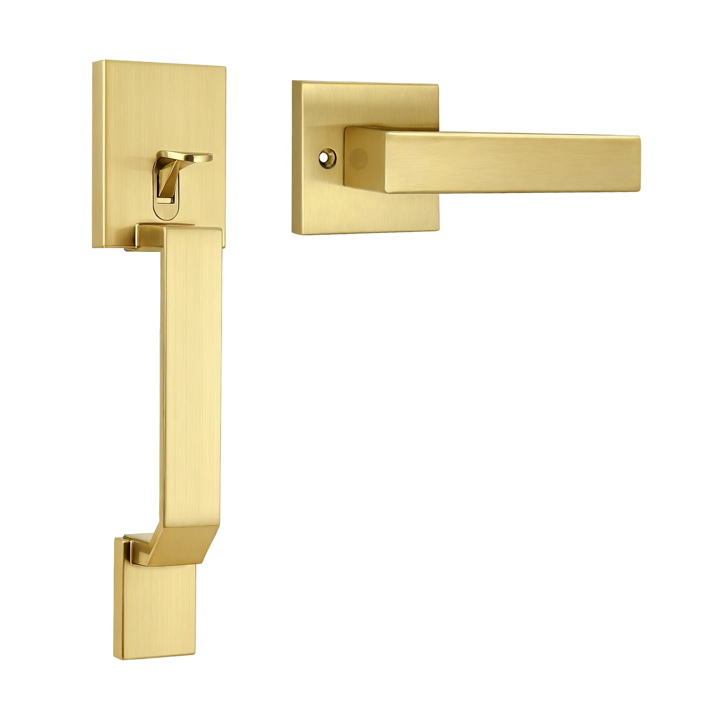 Probrico Front Door Handle / Handle Set with Deadbolt, Black, Gold, Brushed Nickel, Bronze
