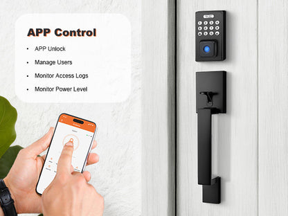 Probrico Smart Keyless Entry Door Lock Deadbolt, Front Door Lock Set with Fingerprint Deadbolt, Electronic Digital Keypad Deadbolt Lock 991/993