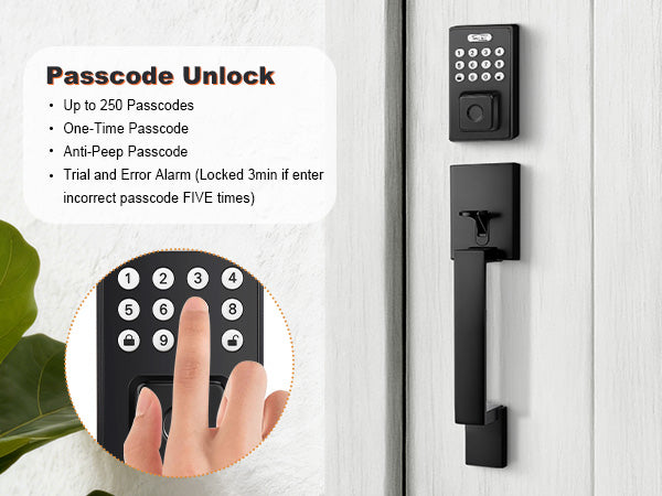 Probrico Smart Keyless Entry Door Lock Deadbolt, Front Door Lock Set with Fingerprint Deadbolt, Electronic Digital Keypad Deadbolt Lock 991/993