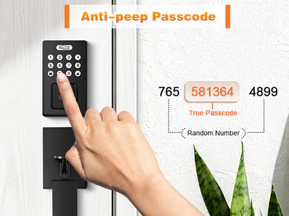 Probrico Smart Keyless Entry Door Lock Deadbolt, Front Door Lock Set with Fingerprint Deadbolt, Electronic Digital Keypad Deadbolt Lock 991/993