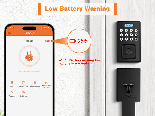 Probrico Smart Keyless Entry Door Lock Deadbolt, Front Door Lock Set with Fingerprint Deadbolt, Electronic Digital Keypad Deadbolt Lock 991/993