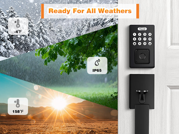 Probrico Smart Keyless Entry Door Lock Deadbolt, Front Door Lock Set with Fingerprint Deadbolt, Electronic Digital Keypad Deadbolt Lock 991/993