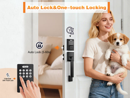 Probrico Smart Keyless Entry Door Lock Deadbolt, Front Door Lock Set with Fingerprint Deadbolt, Electronic Digital Keypad Deadbolt Lock 991/993