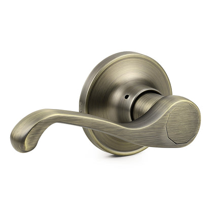 Probrico 2026 New Scroll Passage Door Lever, Antique Bronze Interior Door Handle, Easy Install for Hallway & Closet Door, No Lock Passage Design,Reversible for Left/Right Handed Door, Heavy Duty