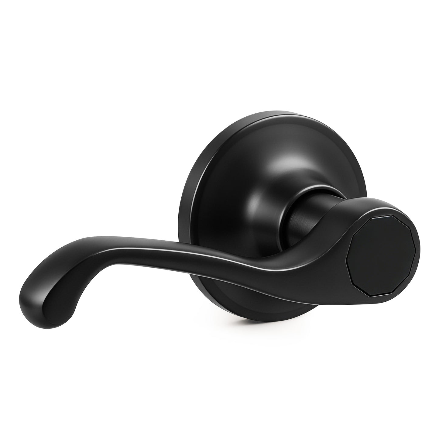 Probrico 2026 New Scroll Passage Door Lever, Matte Black Interior Door Handle, Easy Install for Hallway & Closet Door, No Lock Passage Design,Reversible for Left/Right Handed Door, Heavy Duty