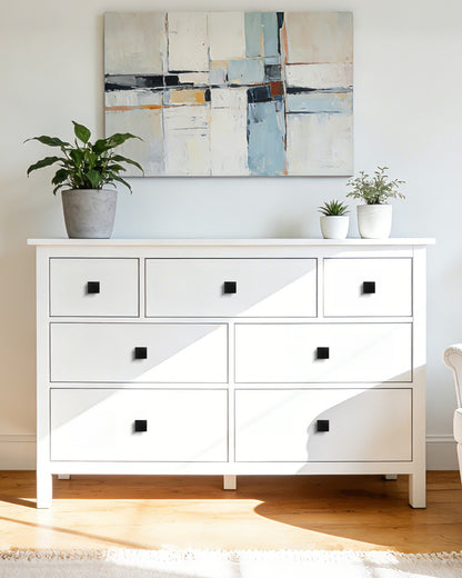 Probrico 5 Pack Brushed Nickel Cabinet Knobs Square Kitchen Cabinet Knobs, Zinc Solid Dresser Drawer Pulls Nickel Single Hole Knobs