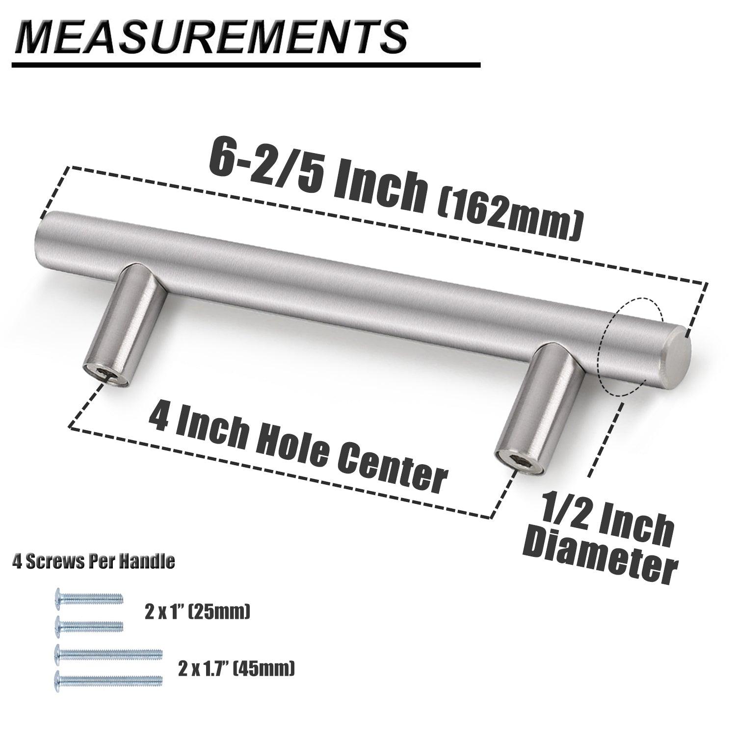 Stainless Steel Cabinet Handle Knobs Brushed Nickel Kitchen Hardware Drawer Pulls 2"-15" PD201HSS - Probrico