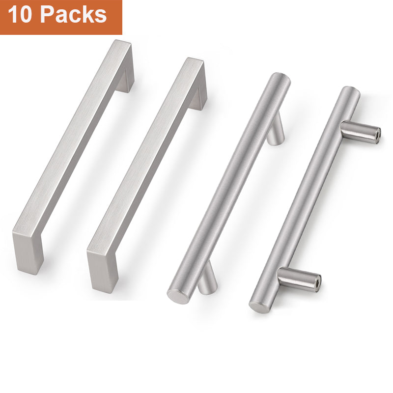 Probrico Brushed Nickel Finish Kitchen Cabinet Handles Pulls 5'' 10packs - Probrico