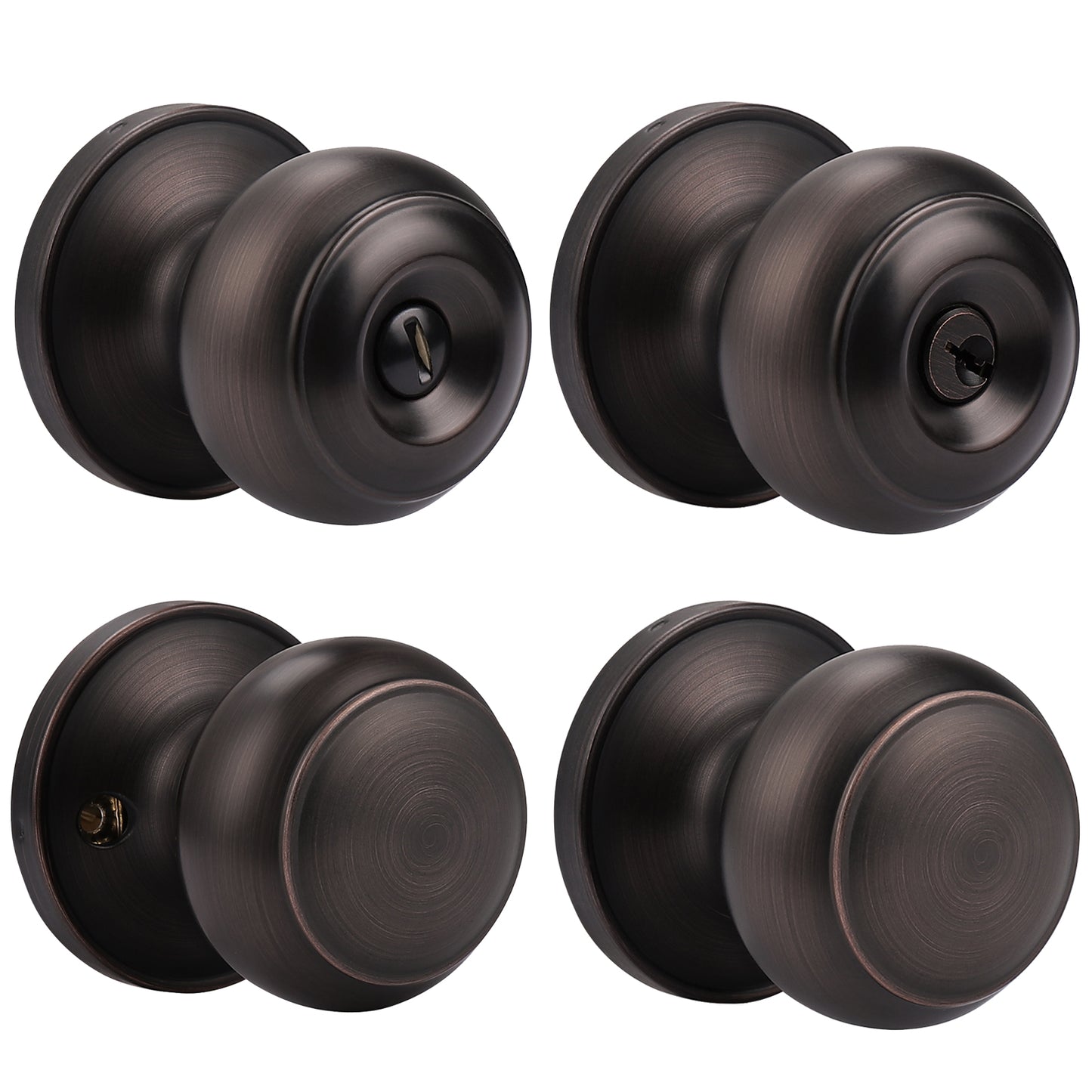 Door Lock Knobs Entrance/Passage/Dummy/Privacy Locks Oil Rubbed Bronze Finish DL609ORB - Probrico