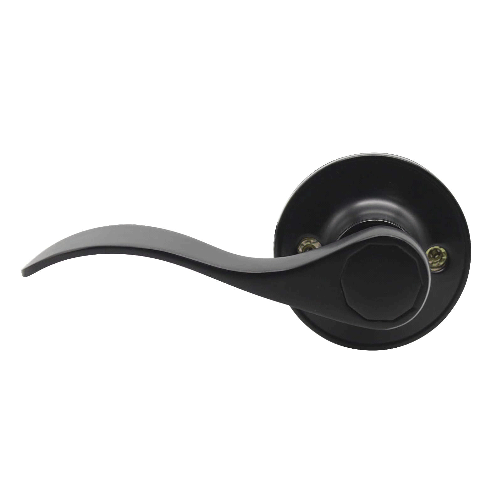 Black Door Handles Wave Style Levers, Entry Keyed/Privacy Lock/Passage/Dummy Function DL12061BK
