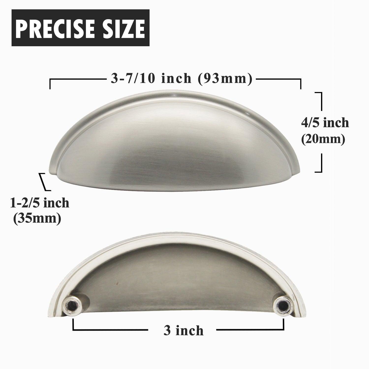 Bin Cup Drawer Pulls 76mm 3inch Hole Centers Kitchen Cabinets Hardware PD82981