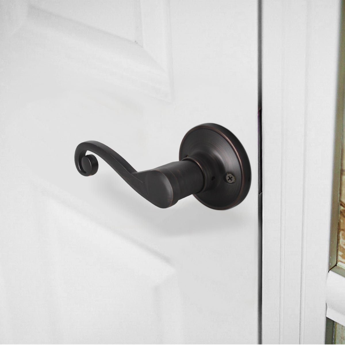 Probrico Passage Closet and Hall Door Levers Lock Oil Rubbed Bronze Finish 10 Packs