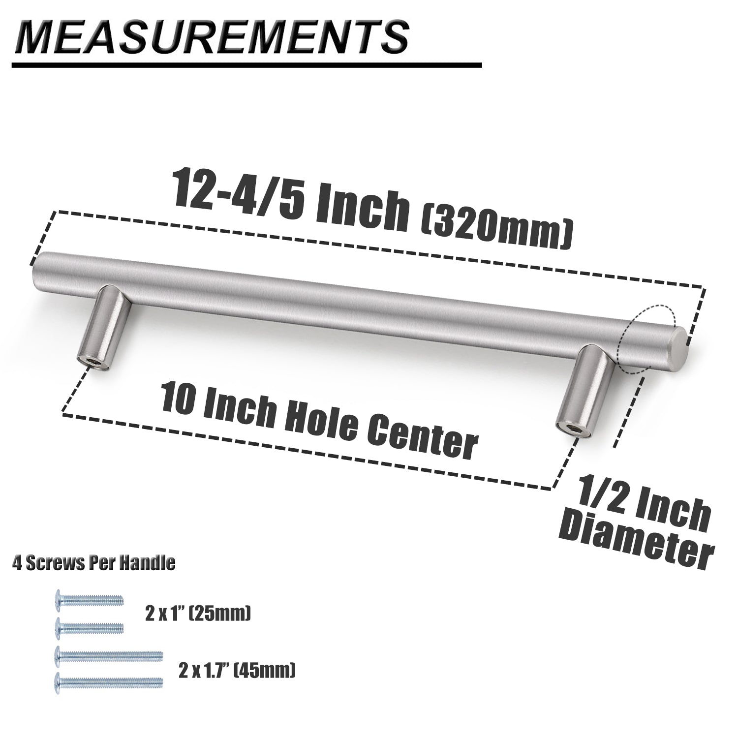 Probrico Stainless Steel Cabinet Handle Brushed Nickel Kitchen Hardwar