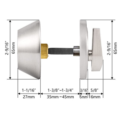 Single Cylinder Deadbolt Lock with Same Key, Oil Rubbed Bronze/Satin Nickel Keyed Door Lock DLD101 - Probrico