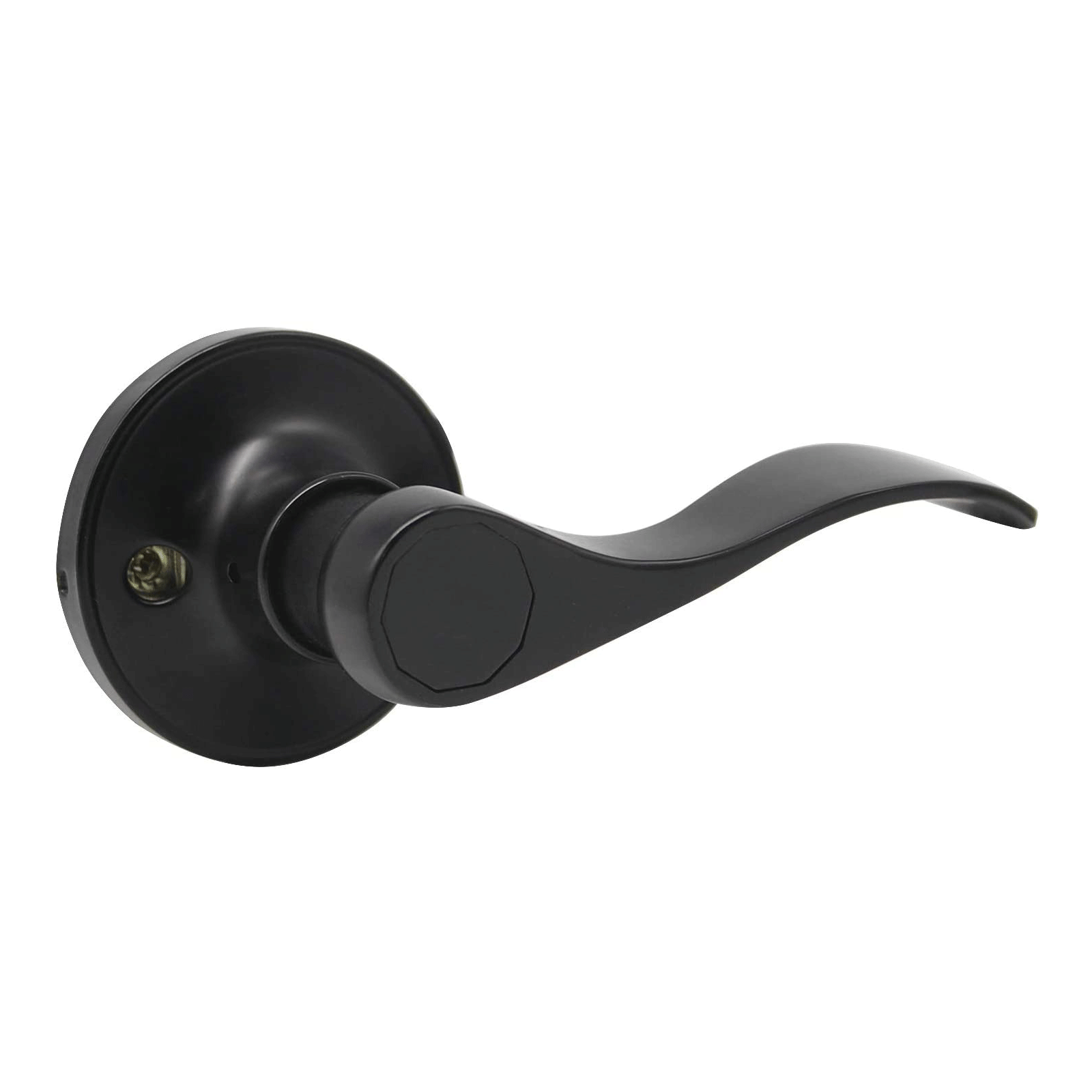 Black Door Handles Wave Style Levers, Entry Keyed/Privacy Lock/Passage/Dummy Function DL12061BK