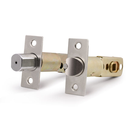 Round Ball Door Knob Lock with Single Cylinder Deadbolt Entry Keyed Lockset Satin Nickel Finish - Keyed Alike DL607ET-101SN - Probrico