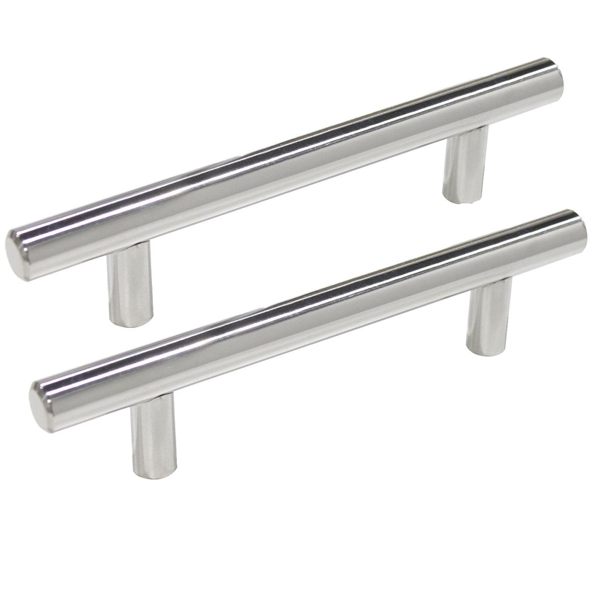 2-10 T Bar Kitchen Cupboard Handle Pulls Polished Chrome Finish Cabinet  Drawer Knobs
