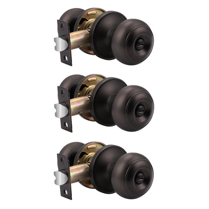 Door Lock Knobs Privacy Locks Oil Rubbed Bronze Finish DL609ORBBK - Probrico